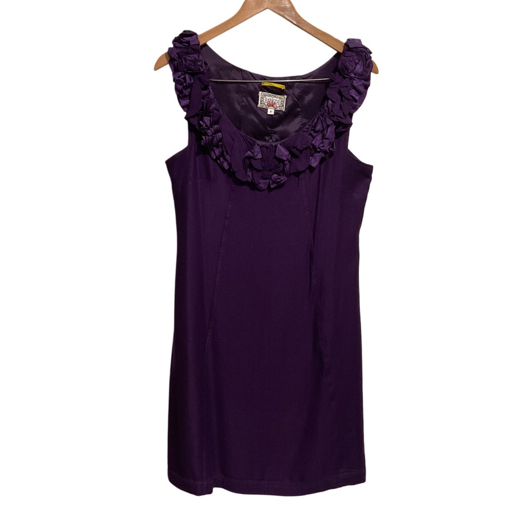 Anthropologie Yoana Baraschi Sheath Mini-Dress Sleeveless Purple Whimsigoth